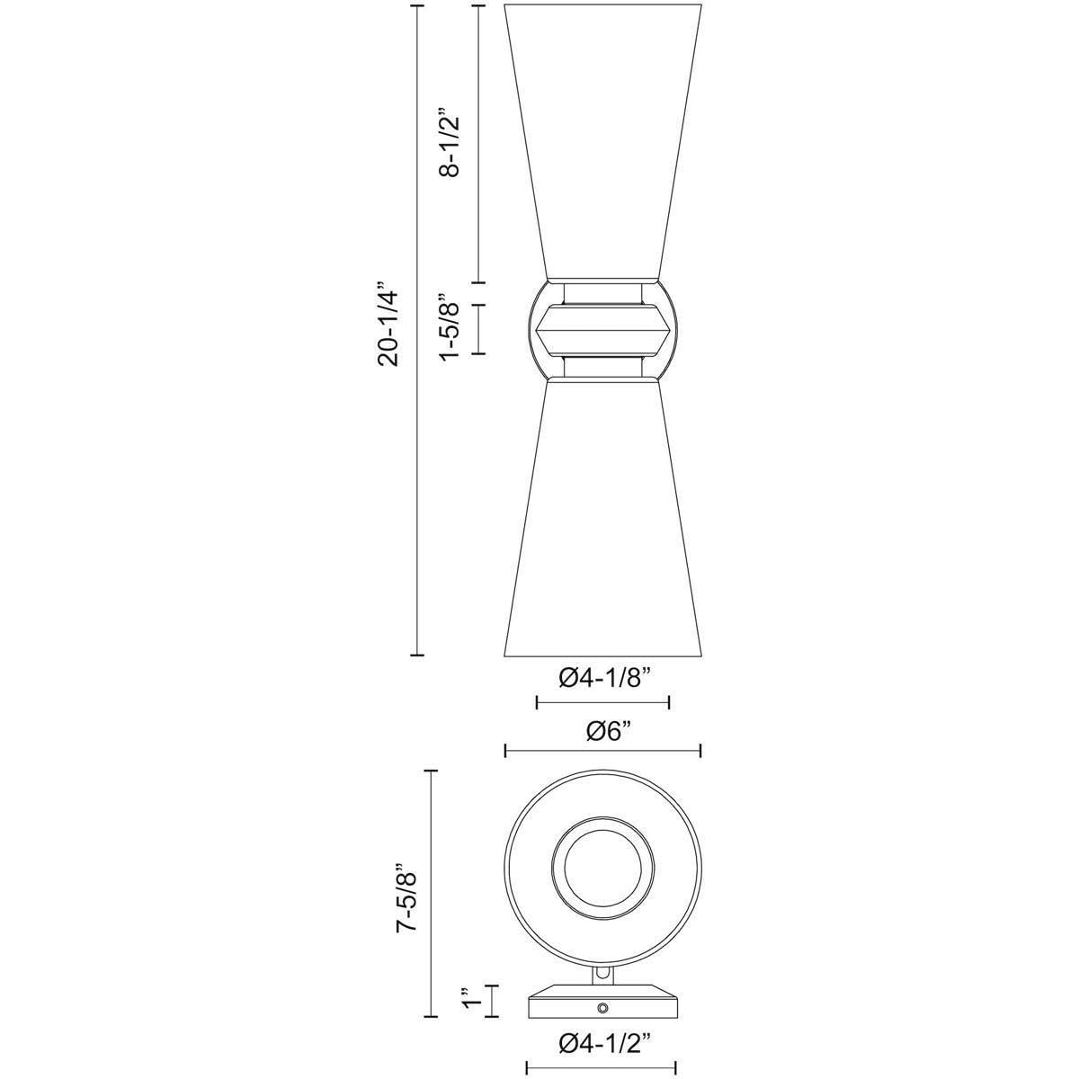 Alora WV570221BGCL SALEM 6" WV BRUSHED GOLD CLEAR GLASS 2X60W E26