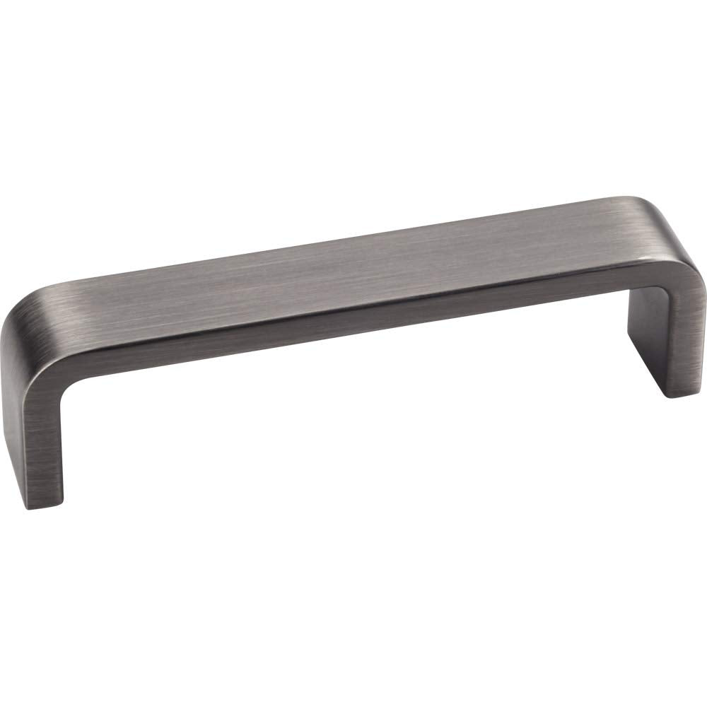 Elements 193-4BNBDL 4" Center-to-Center Brushed Pewter Square Asher Cabinet Pull