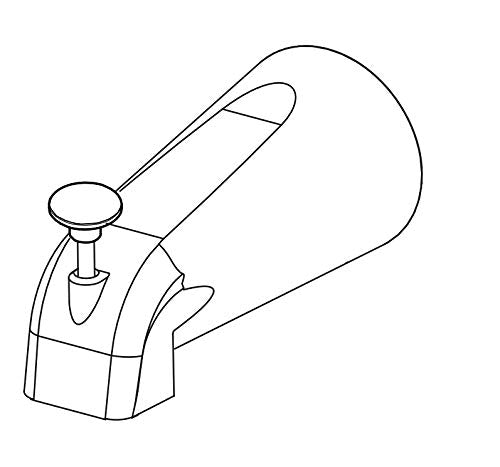 Pfister 920-133 Replacement Diverter Tub Spout for the Pfister R89 Series, Brushed Nickel 920-133J