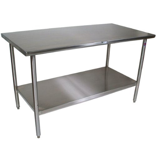 John Boos ST4-30108SSK 14GA 108X30 FLAT W/ADJ SS SHF KD