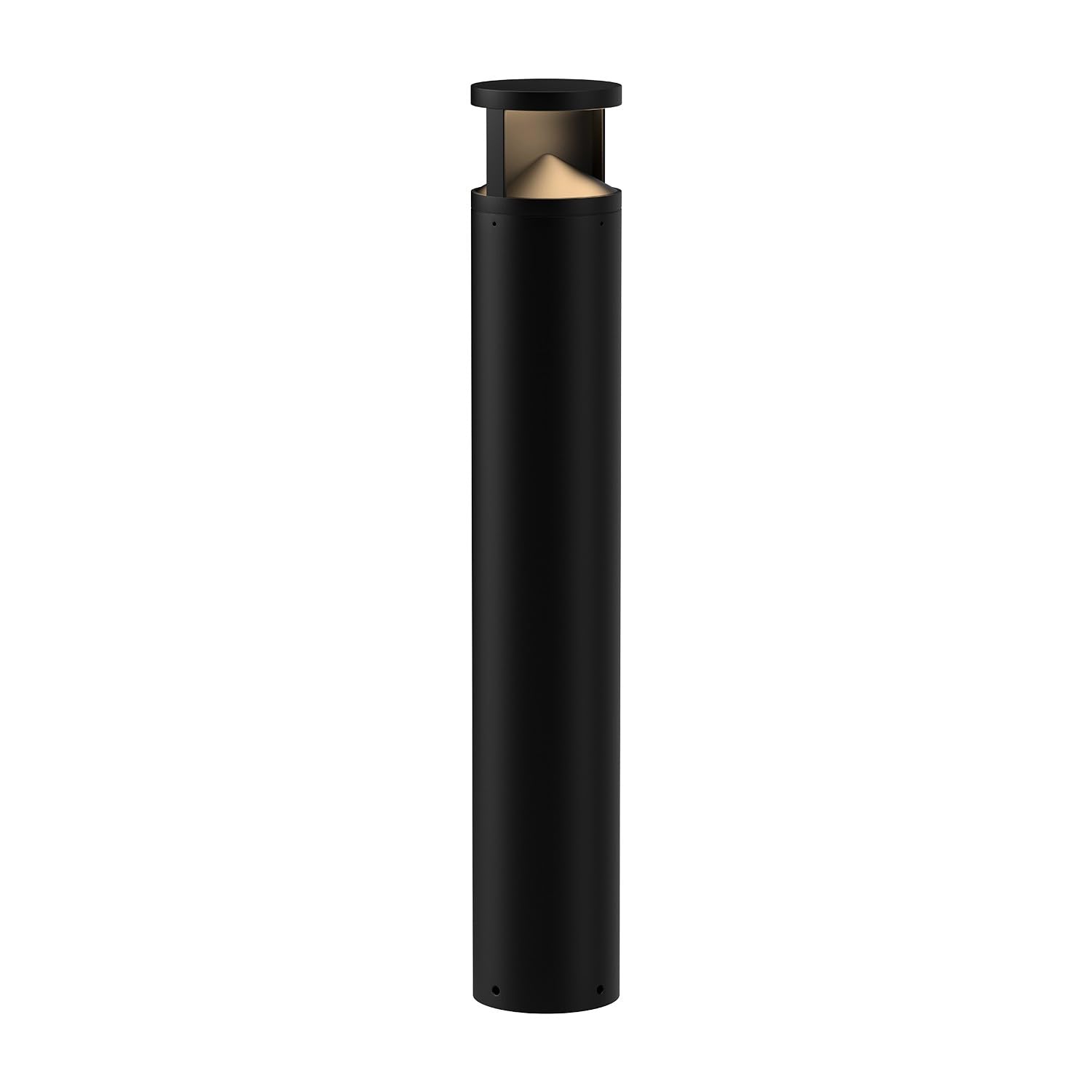 Kuzco EB83339-BK DOVER 39" EXTERIOR BOLLARD TEXTURED BLACK 120-277V TRIAC/ELV LED 3000K 80CRI 24W