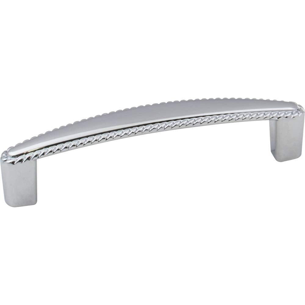 Elements Z115-96PC 96 mm Center-to-Center Polished Chrome Rope Detailed Lindos Cabinet Pull