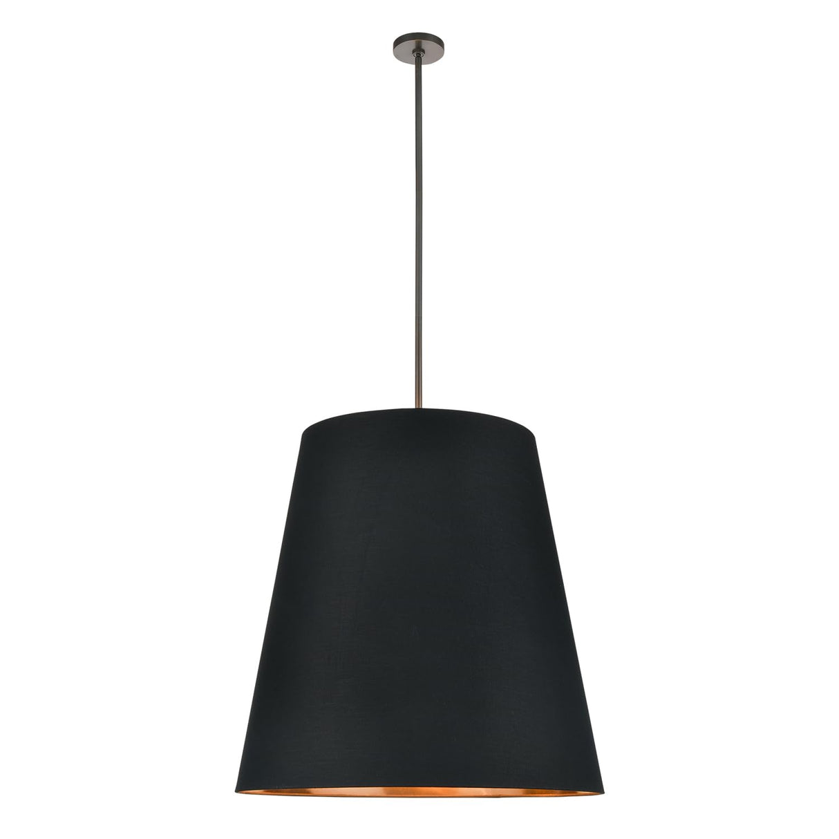 Alora PD311030UBBG CALOR PENDANT 3 LIGHT URBAN BRONZE BLACK LINEN WITH GOLD PARCHMENT