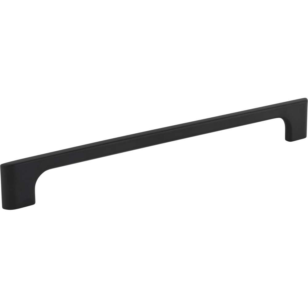 Jeffrey Alexander 286-224MB 224 mm Center-to-Center Matte Black Asymmetrical Leyton Cabinet Pull