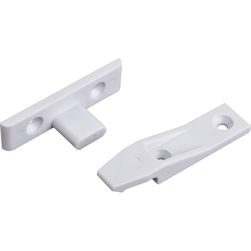 Hardware Resources 200-K2 White Plastic Suspension Fitting Connector for False Fronts