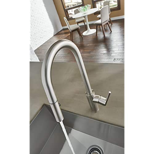 Gerber D454058SS Stainless Steel Parma Cafe Single Handle Pull-down Kitchen Faucet