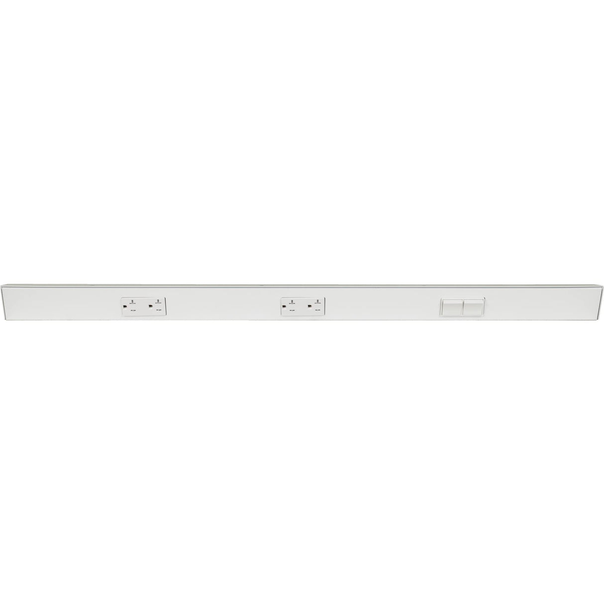 Task Lighting TRS36-3W-WT-RS 36" TR Switch Series Angle Power Strip, Right Switches, White Finish, White Switches and Receptacles