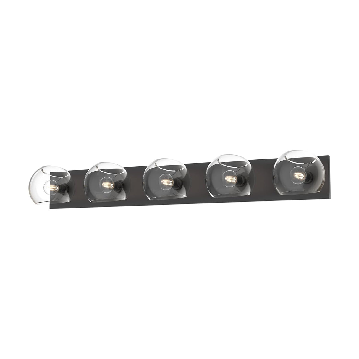 Alora VL548540MBCL WILLOW 40" VL MATTE BLACK CLEAR GLASS 5X60W E12