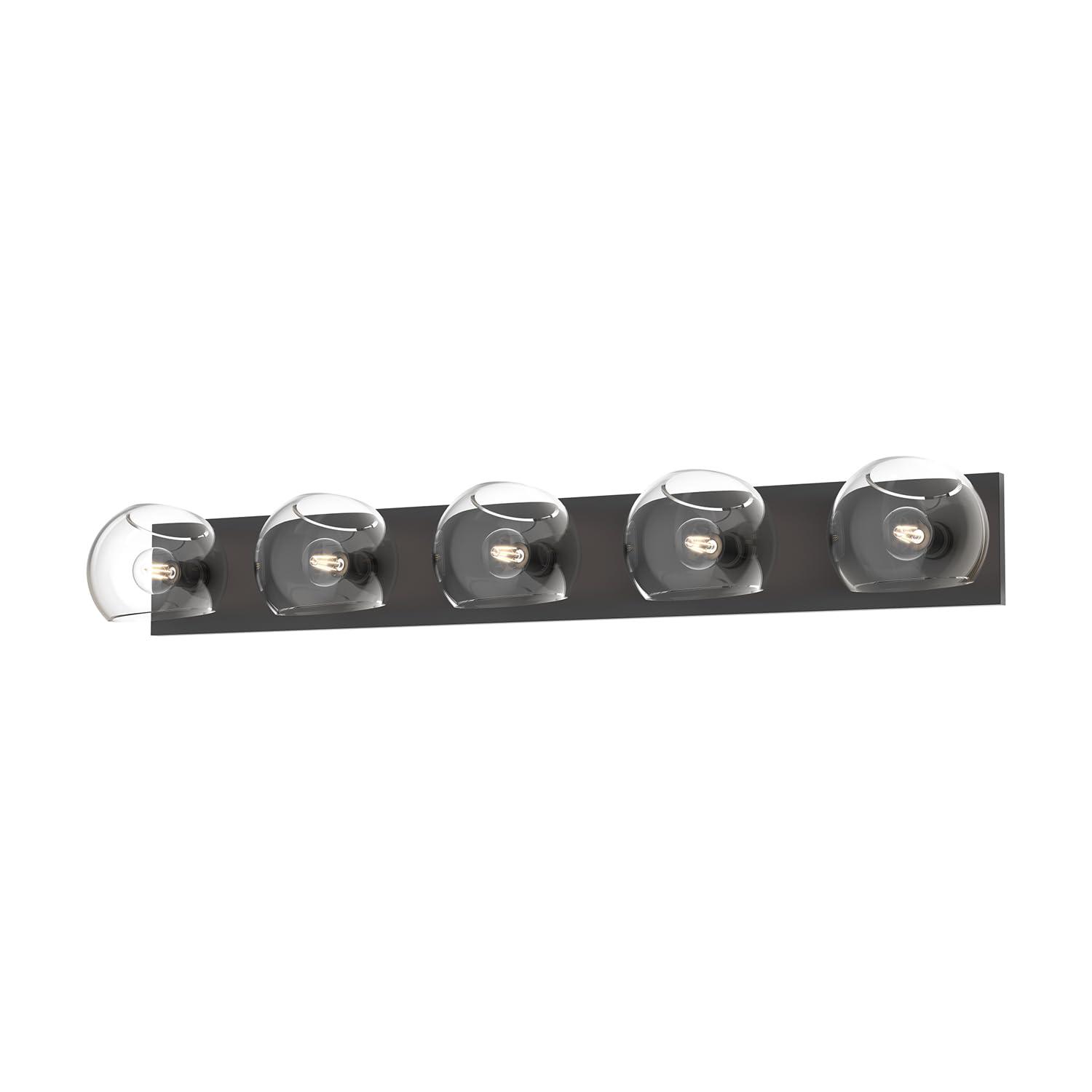 Alora VL548540MBCL WILLOW 40" VL MATTE BLACK CLEAR GLASS 5X60W E12
