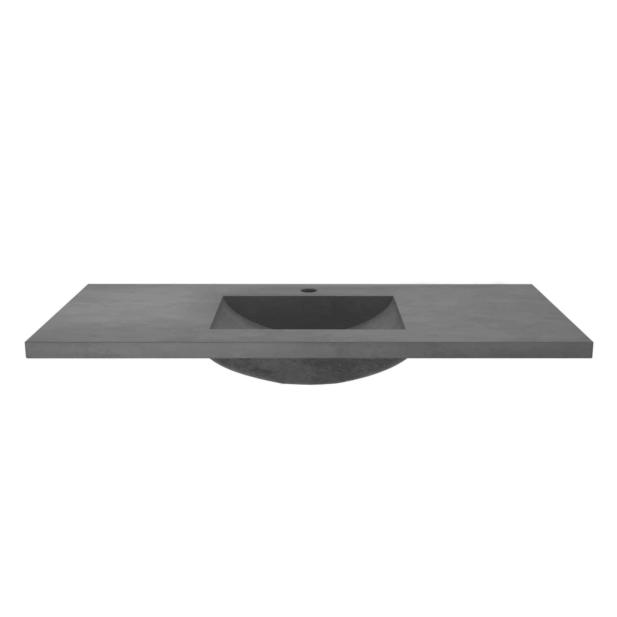 Palomar Vanity Top with Integral Bathroom Sink in Pearl Finish (Single faucet hole)
