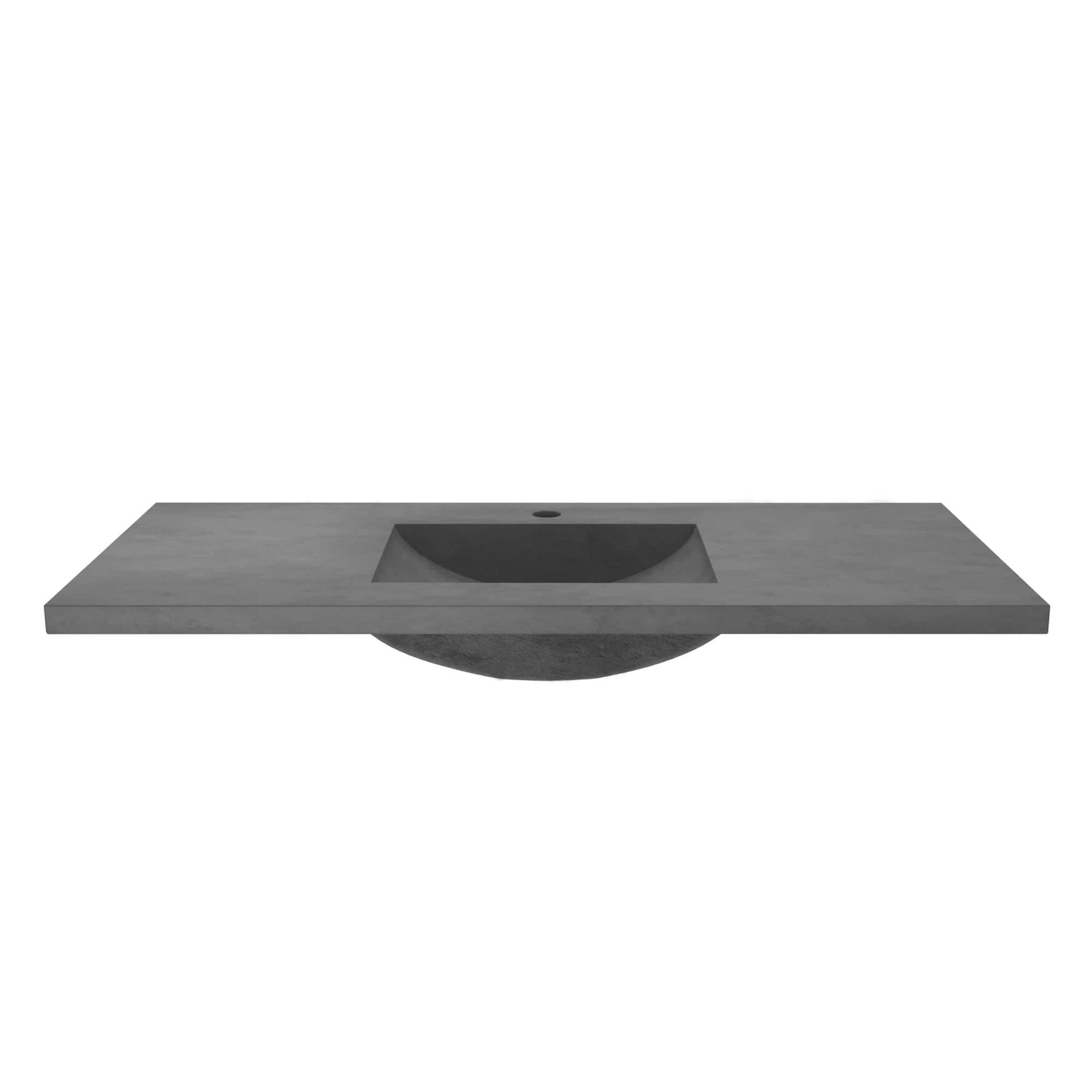 Palomar Vanity Top with Integral Bathroom Sink in Pearl Finish (Single faucet hole)