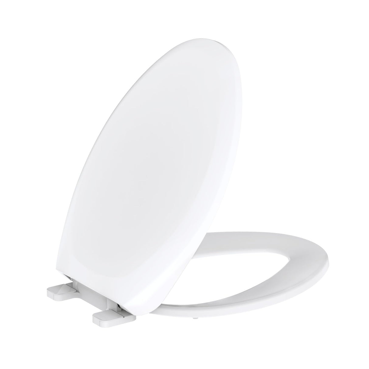 Gerber G0099213 White Adjustable Slow Close Elongated Toilet Seat With Cover