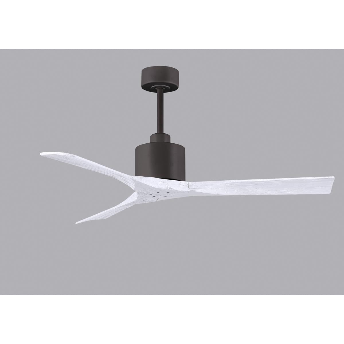 Matthews Fan NK-TB-MWH-52 Nan 6-speed ceiling fan in Textured Bronze finish with 52” solid matte white wood blades
