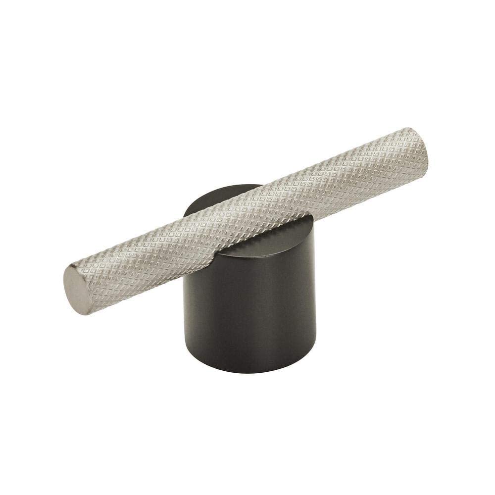 Amerock Cabinet Pull Matte Black/Silver Champagne 5/8 inch (16 mm) Center to Center Transcendent 1 Pack Drawer Pull Drawer Handle Cabinet Hardware