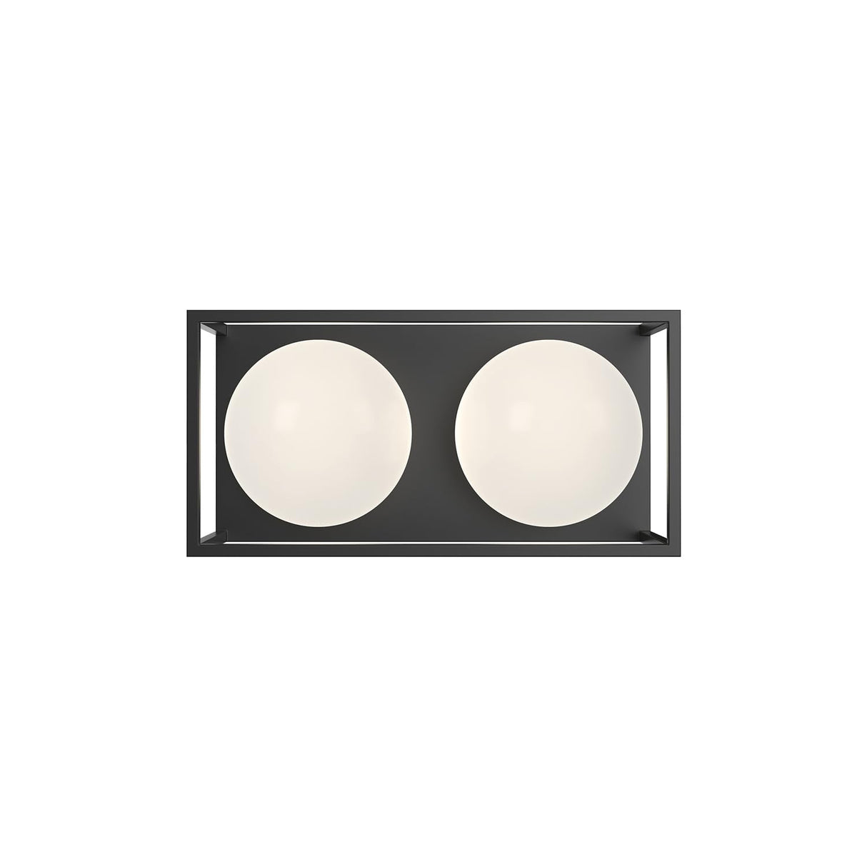Alora VL519213MBOP AMELIA 13" VL MATTE BLACK OPAL GLASS 2X60W E26