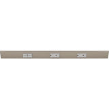 Task Lighting TRS30-3G-SN-LS 30" TR Switch Series Angle Power Strip, Left Switches, Satin Nickel Finish, Grey Switches and Receptacles