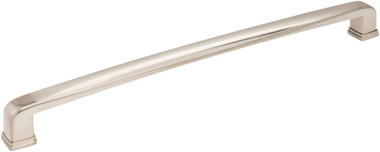 Jeffrey Alexander 1092-12SN 12" Center-to-Center Satin Nickel Square Milan 1 Appliance Handle