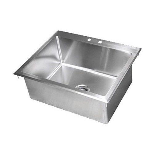 John Boos PB-DISINK282012 Drop In Sink 28" x 20" 12" w/ 4" OC Deck Mount Faucet Holes