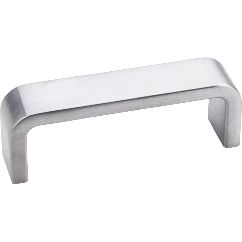 Elements 193-3BC 3" Center-to-Center Brushed Chrome Square Asher Cabinet Pull