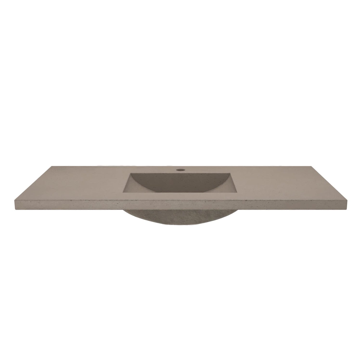 Palomar Vanity Top with Integral Bathroom Sink in Pearl Finish (Single faucet hole)