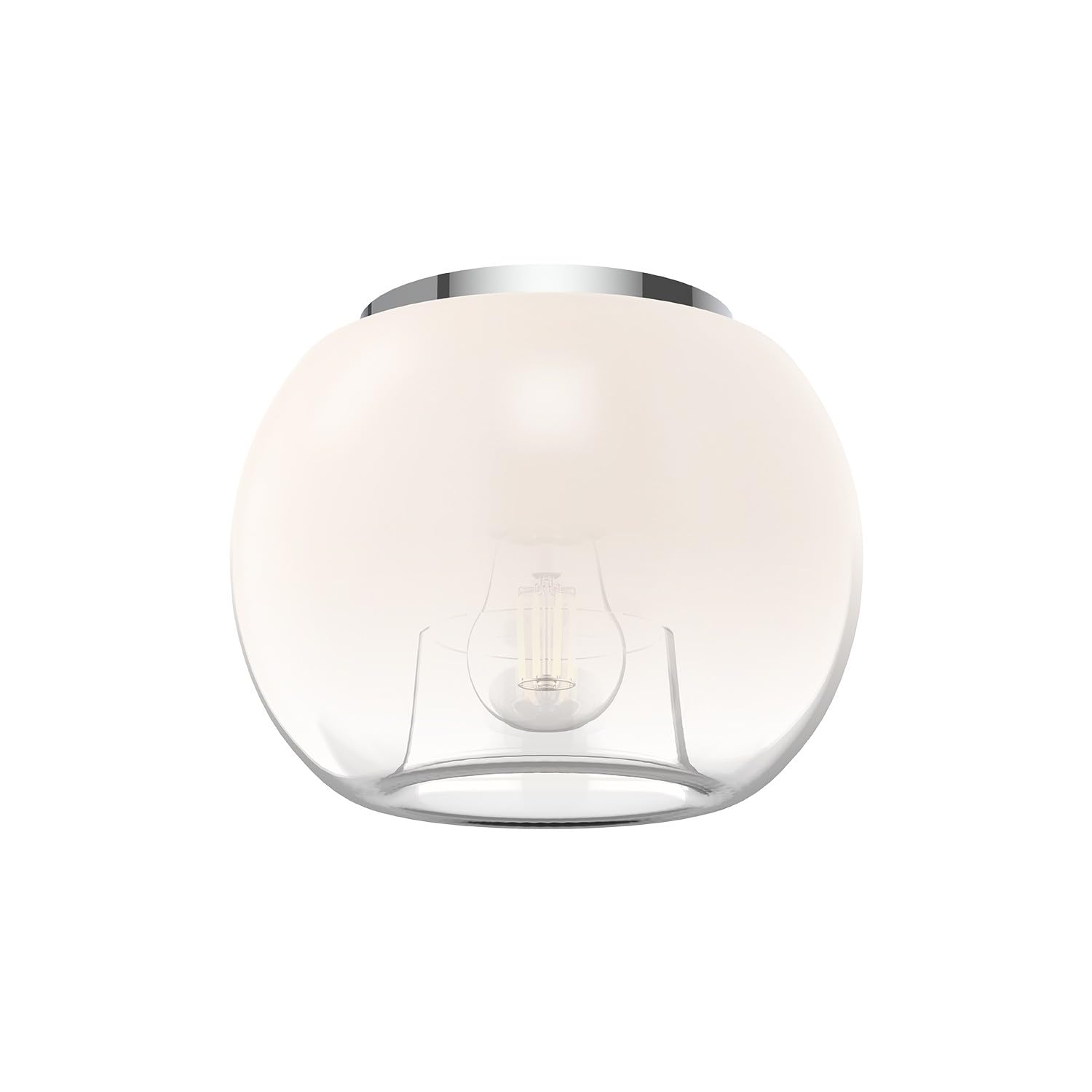 Kuzco FM57508-CH/OP SAMAR 8" FLUSH MOUNT CHROME TRANSITION OPAL GLASS E26 60W