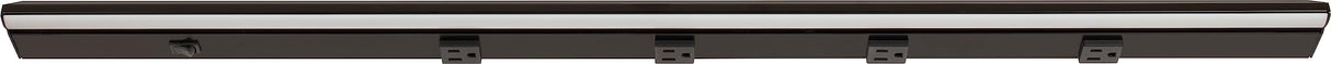 Task Lighting LP36QD12NDBBK30 36-1/2" 1200 Lumen Direct Voltage DV Lighted Power Strip, Black Finish, Black Receptacles, 3000K Soft White