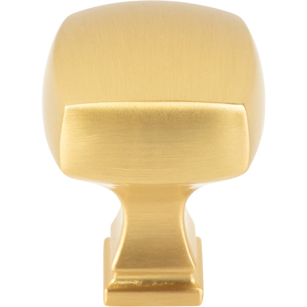 Jeffrey Alexander 278BG 1-1/8" Overall Length Brushed Gold Square Audrey Cabinet Knob