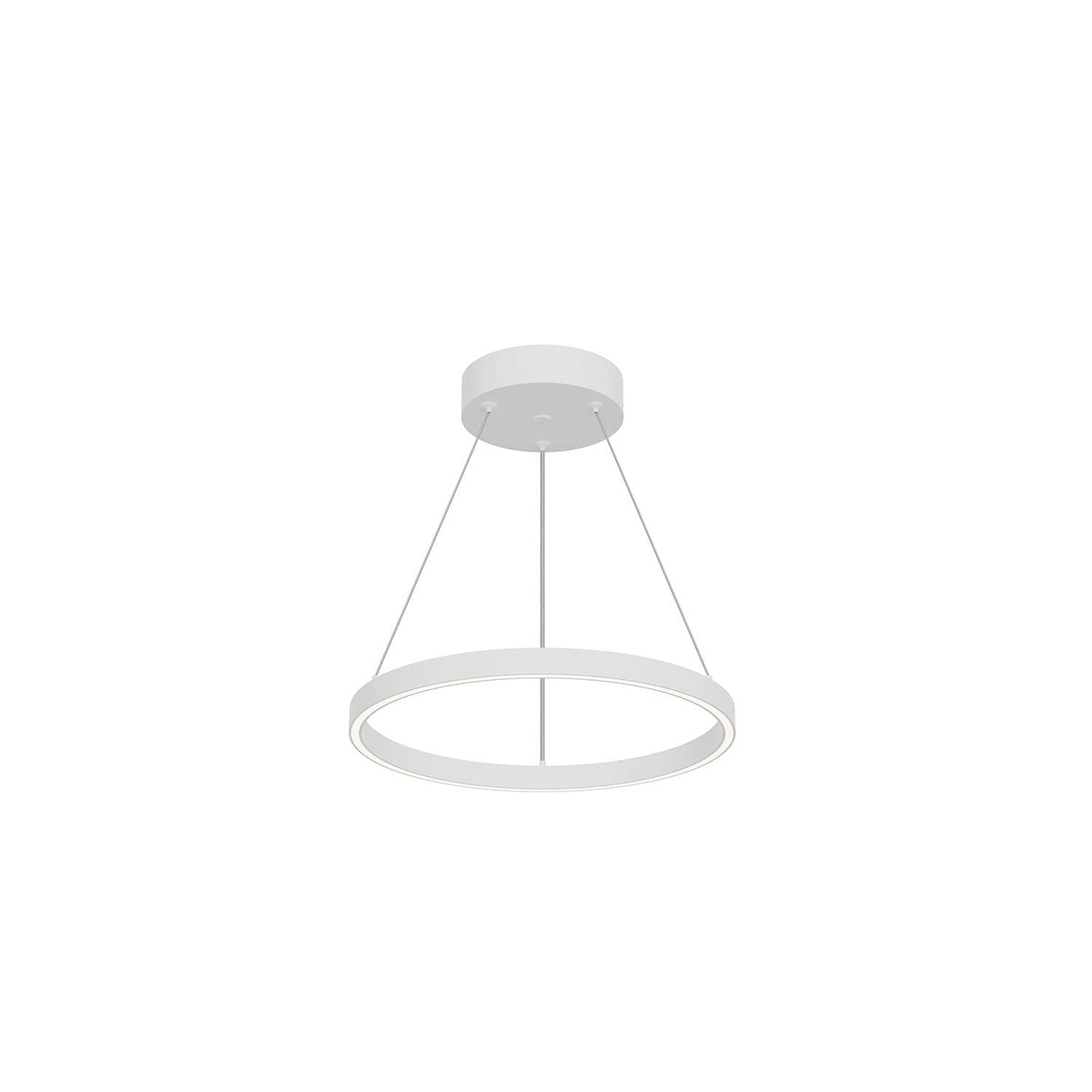 Kuzco PD87718-WH Cerchio 18" Pendant WH Aluminum Extrusion Up Down Duo Canopy 930 TRIAC 120 53W
