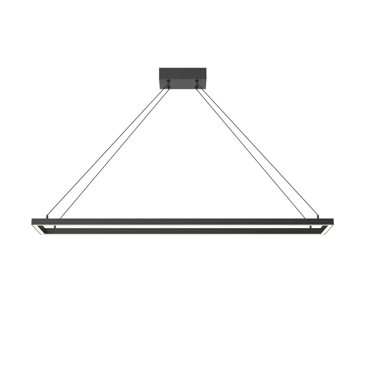 Kuzco PD88548-BK PIAZZA RECTANGULAR 48" PENDANT BK TEXTURED DOWN ONLY 930 TRIAC 120 65W