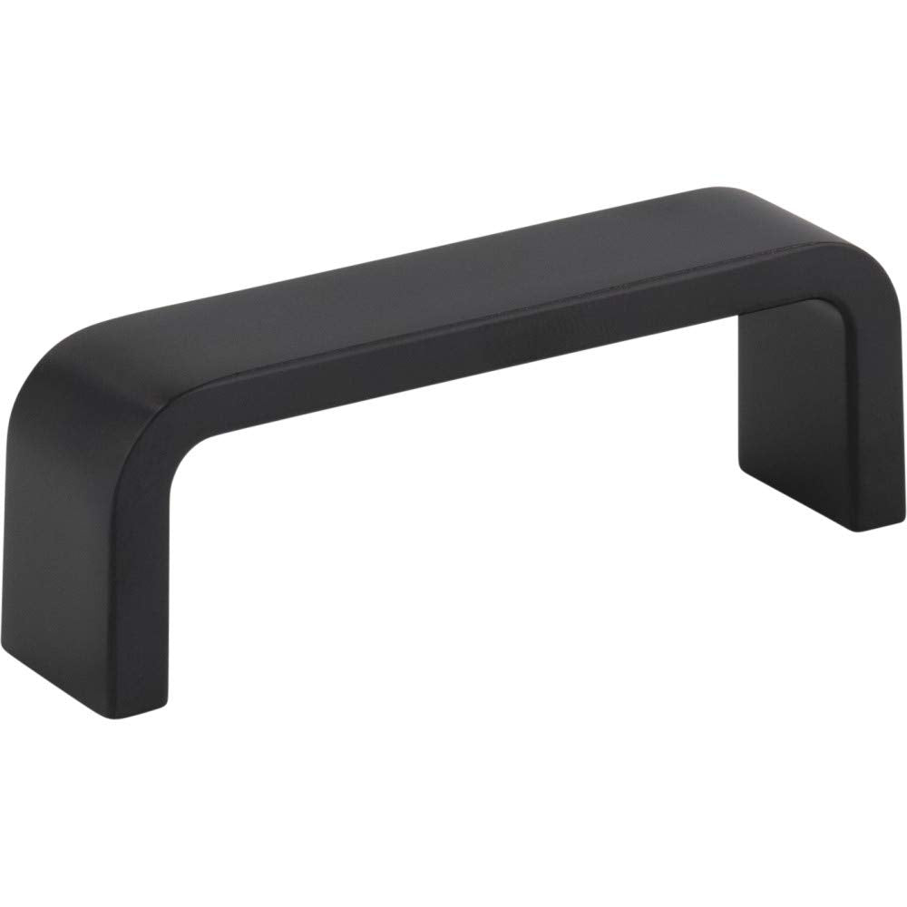 Elements 193-3MB 3" Center-to-Center Matte Black Square Asher Cabinet Pull