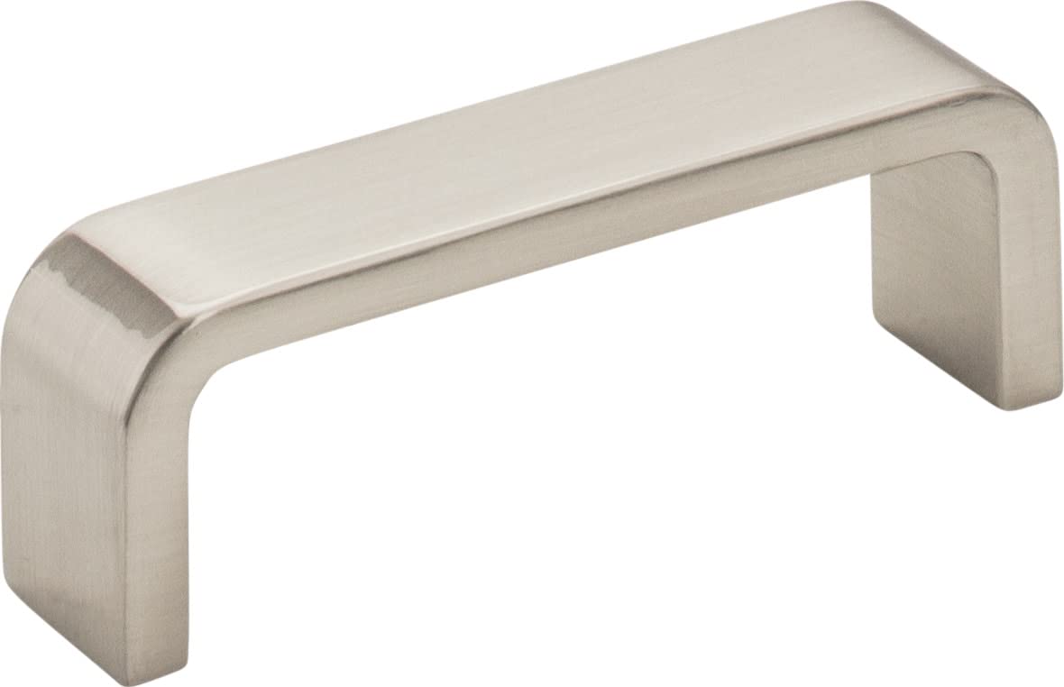 Elements 193-3SN 3" Center-to-Center Satin Nickel Square Asher Cabinet Pull