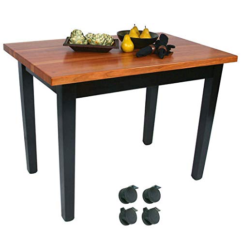 John Boos RN-C4824C Le Classique Work Table, Varnique, with Casters, 48" W x 24" D 35" H