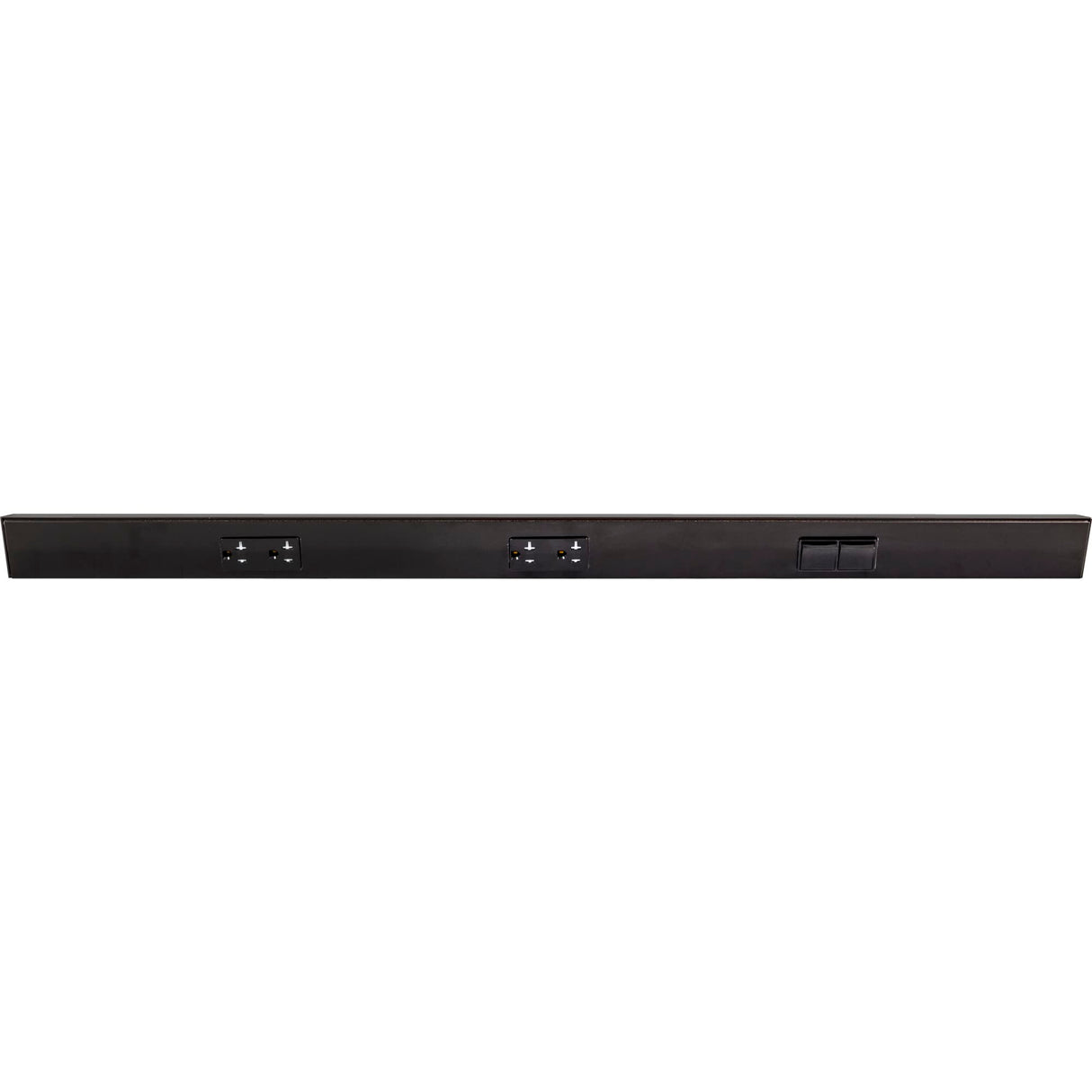 Task Lighting TRS36-3B-BK-RS 36" TR Switch Series Angle Power Strip, Right Switches, Black Finish, Black Switches and Receptacles