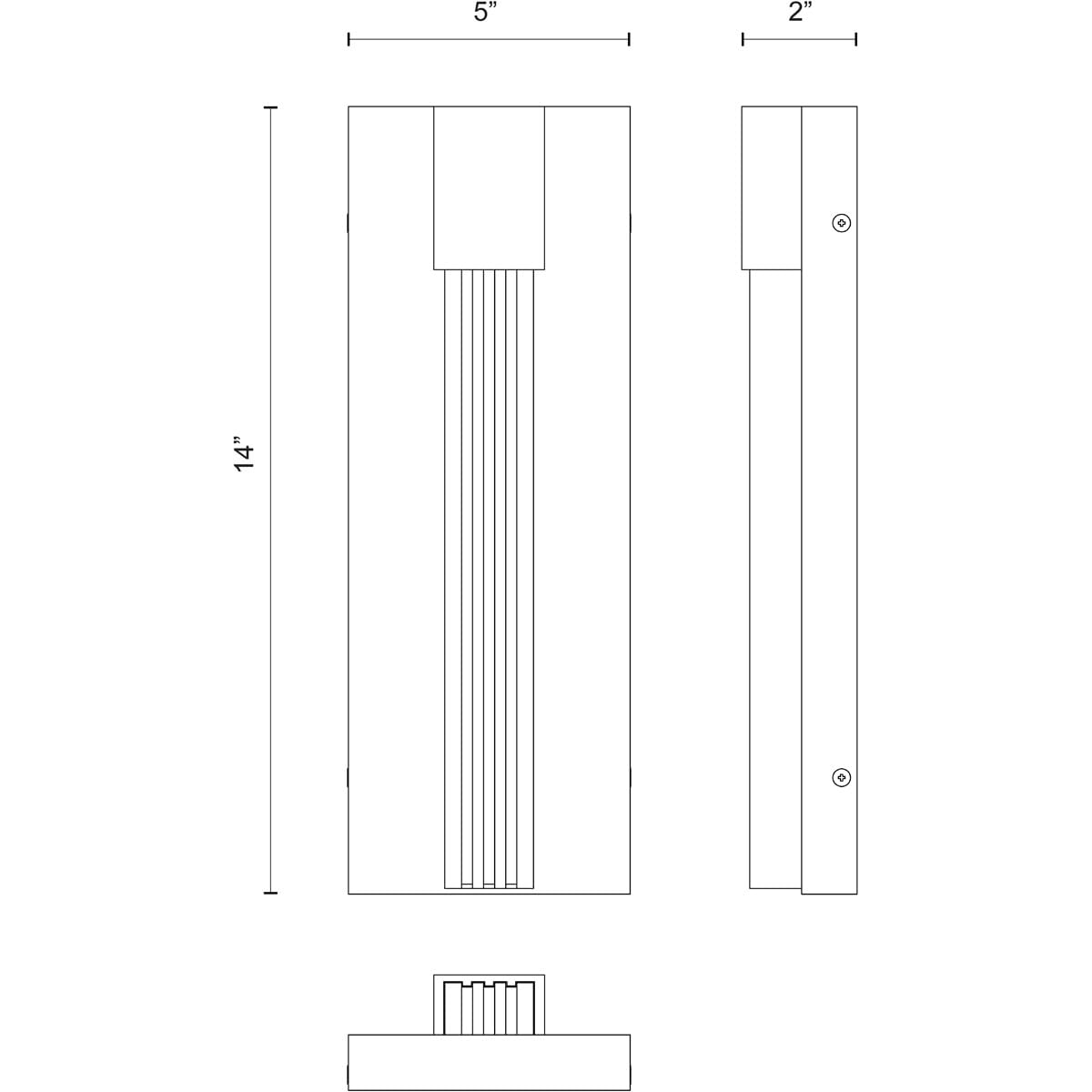 Alora WV322114UBAR KISMET 14" WV URBAN BRONZE ALABASTER 16W LED 90 3000K AC LED