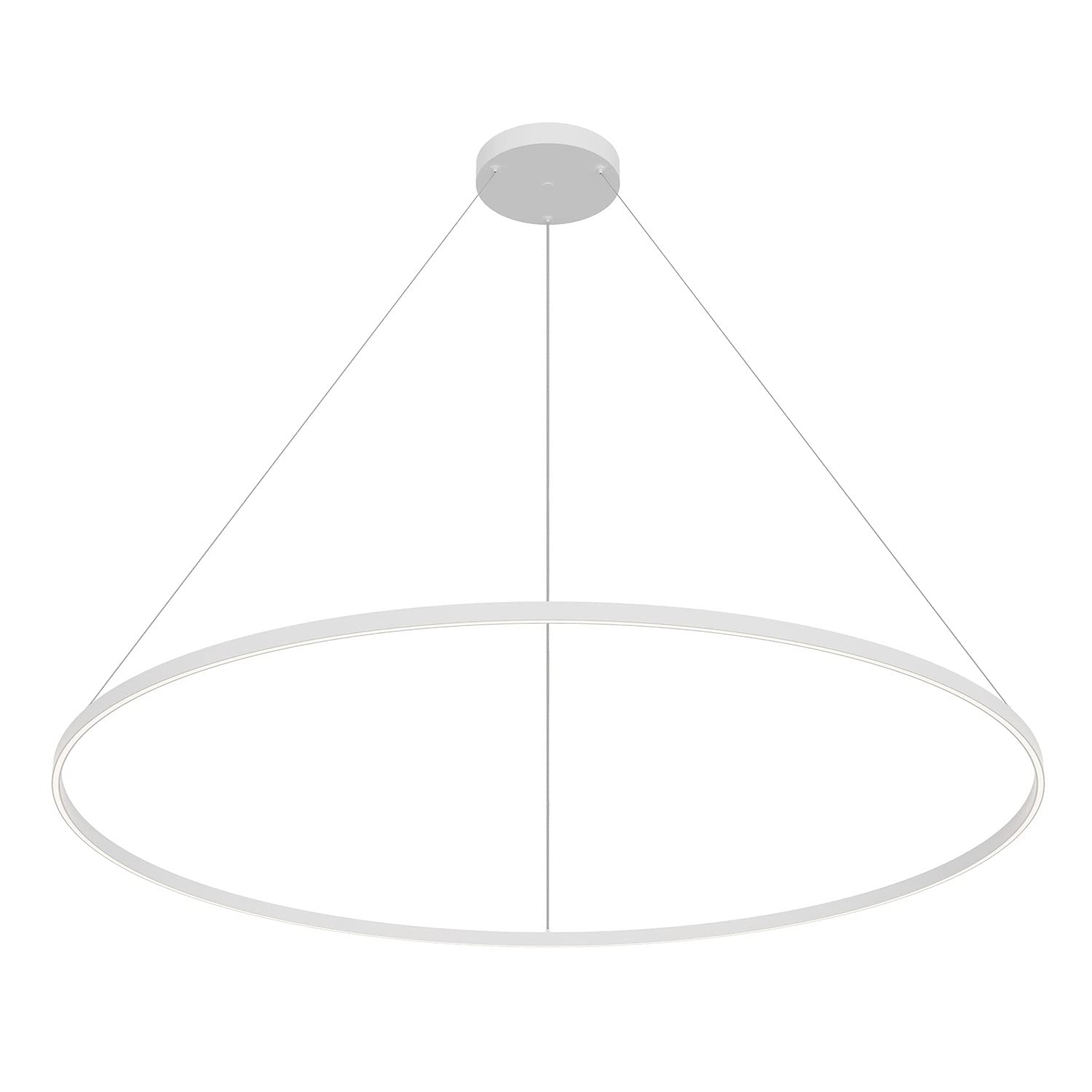 Kuzco PD87772-WH Cerchio 72" Pendant WH Aluminum Extrusion Up Down Duo Canopy 930 TRIAC 120 190W