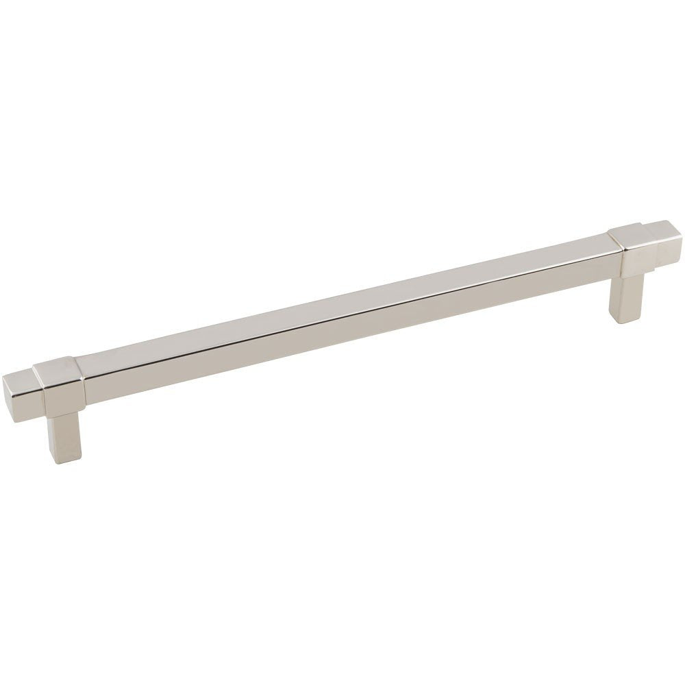 Jeffrey Alexander 293-192NI 192 mm Center-to-Center Polished Nickel Square Zane Cabinet Pull