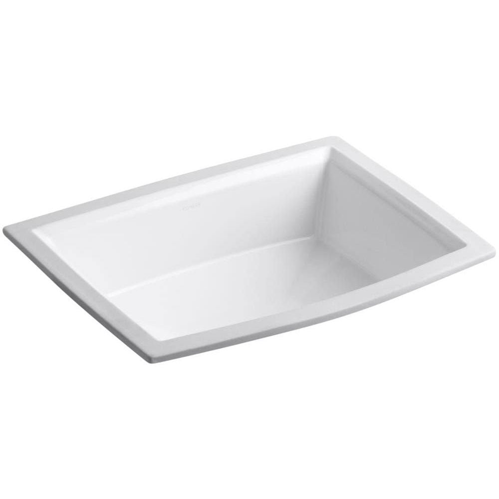 Archer® Undermount bathroom sink, White