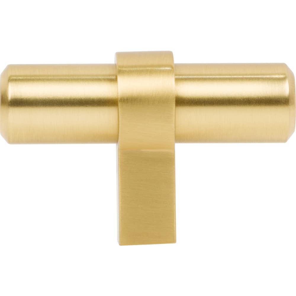 Jeffrey Alexander 51BG 2" Overall Length Brushed Gold Key Grande Cabinet "T" Knob