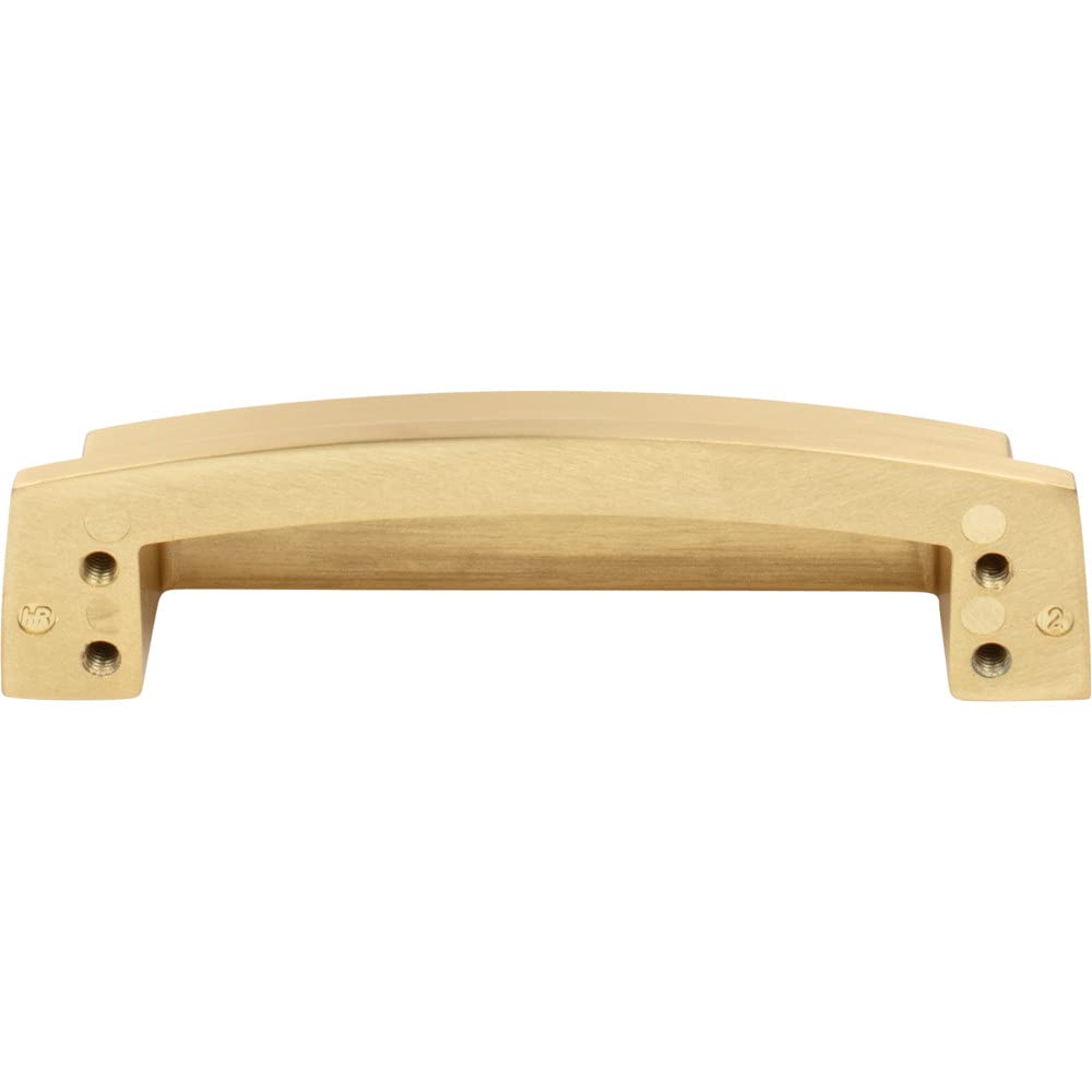 Jeffrey Alexander 141-96BG 96 mm Center Brushed Gold Square-to-Center Square Renzo Cabinet Cup Pull