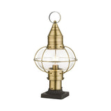 Livex Lighting 26905-01 Newburyport 1 Light 20 inch Antique Brass Outdoor Post Top Lantern