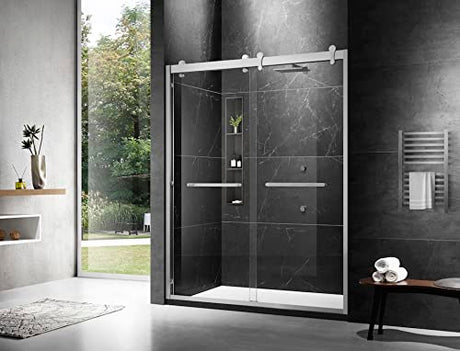 Essence 68''-72''W * 76''H Framed Shower Door in Brushed Nickel