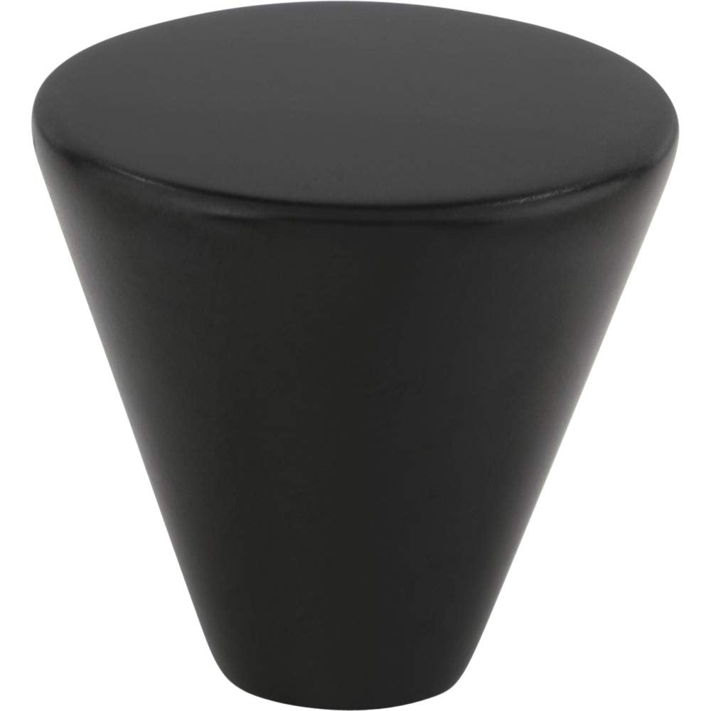 Elements 26MB 1" Diameter Matte Black Conical Sedona Cabinet Knob