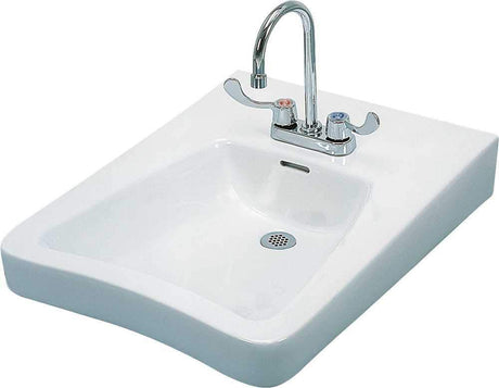 Gerber G0012464 White Eaton 4" Centers Wheelchair Wall Hung Bathroom Sink