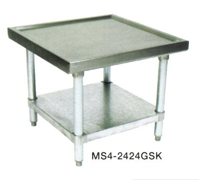 John Boos MS4-3036GSK Stainless Steel Heavy Duty Machine Stand, Galvanized Legs and Undershelves, 36" Length x 30" Width