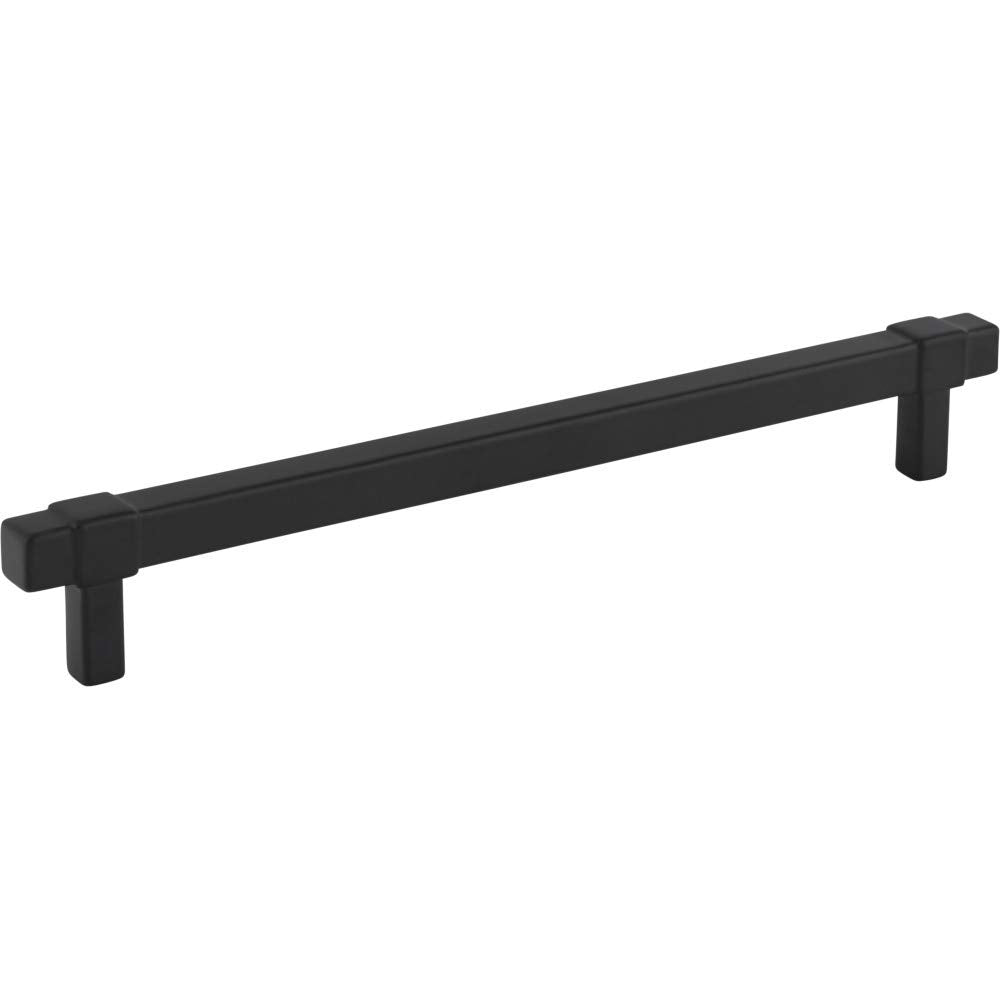 Jeffrey Alexander 293-192MB 192 mm Center-to-Center Matte Black Square Zane Cabinet Pull