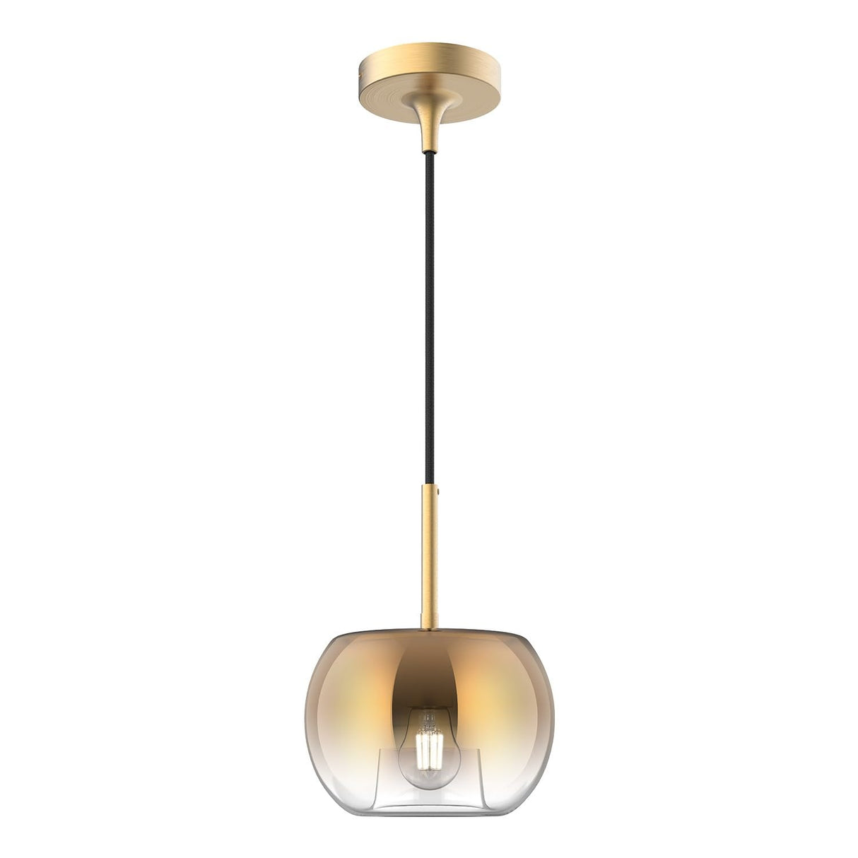 Kuzco PD57508-BG/CP SAMAR 8" PENDANT BRUSHED GOLD TRANSITION COPPER GLASS 120" WIRE E26 60W