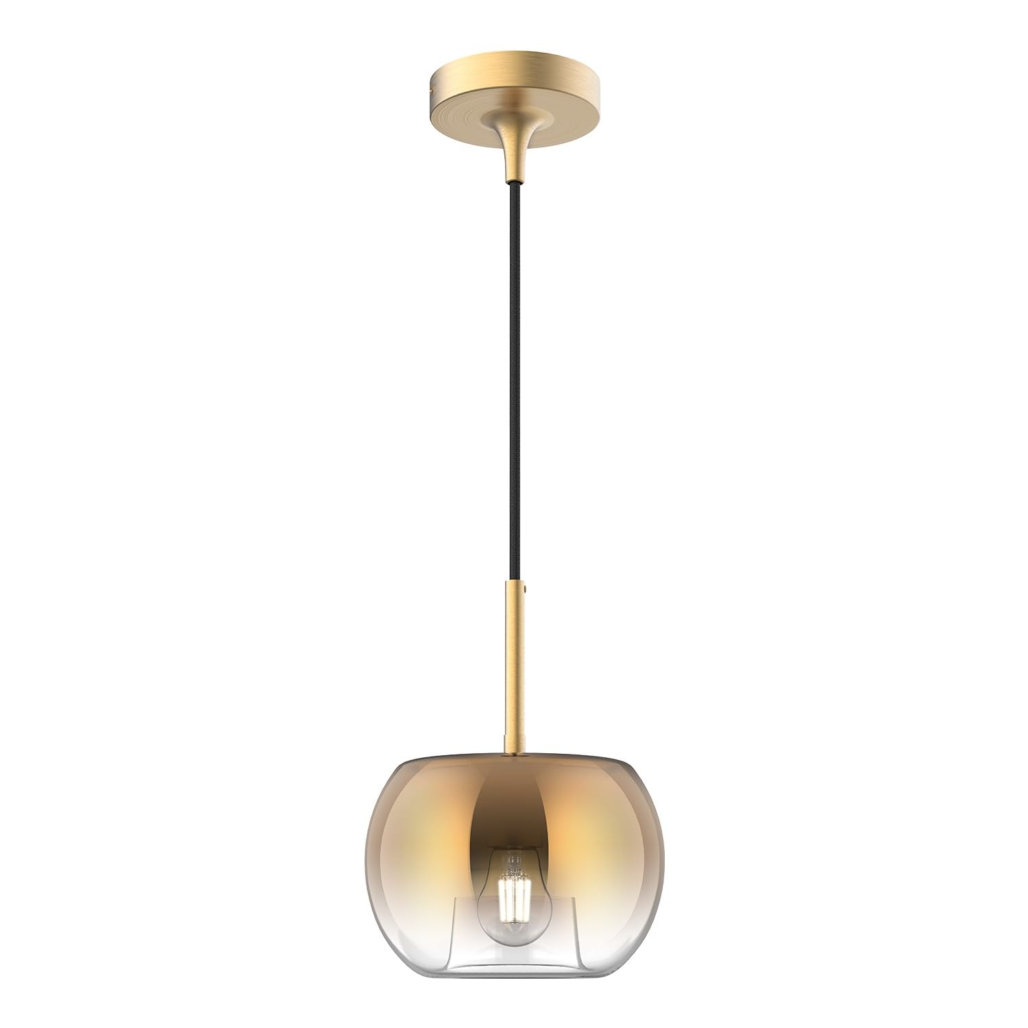 Kuzco PD57508-BG/CP SAMAR 8" PENDANT BRUSHED GOLD TRANSITION COPPER GLASS 120" WIRE E26 60W