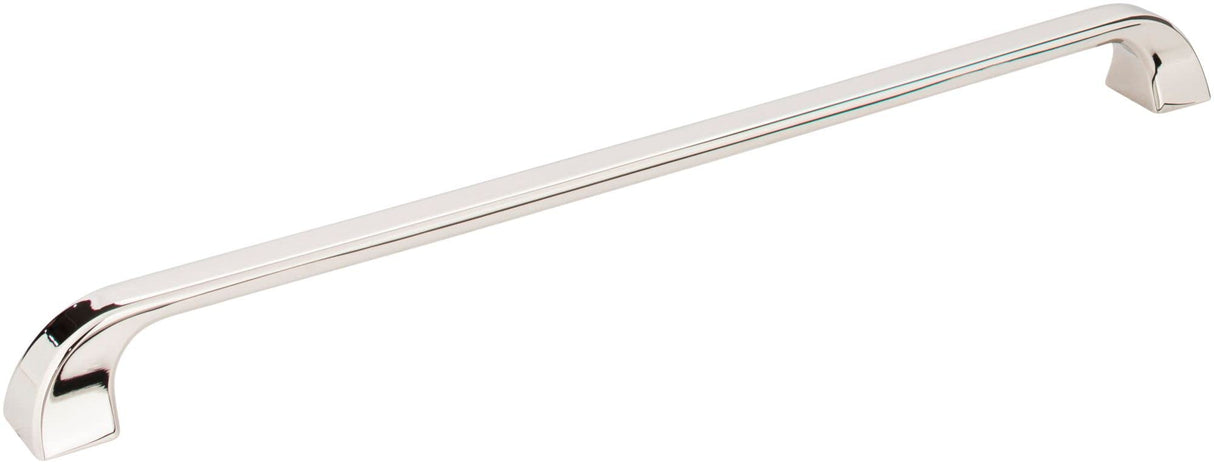 Jeffrey Alexander 972-305NI 305 mm Center-to-Center Polished Nickel Square Marlo Cabinet Pull
