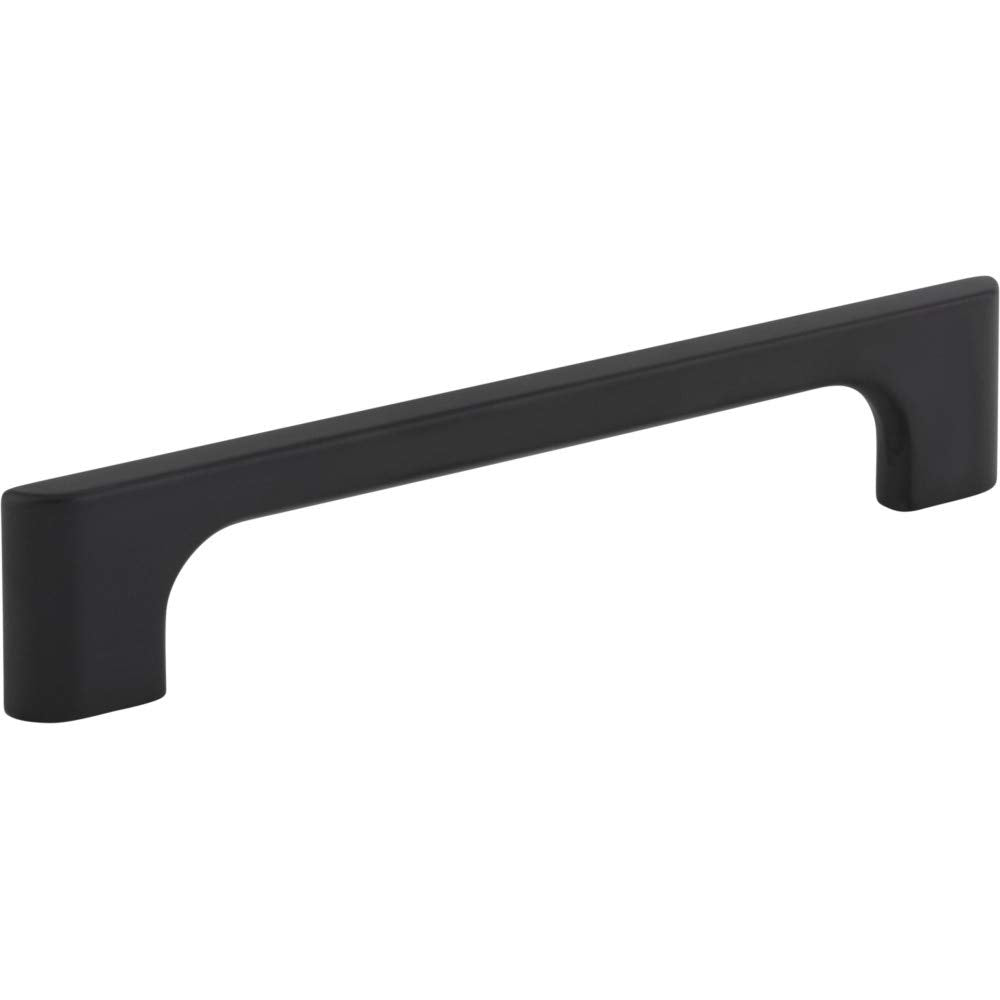 Jeffrey Alexander 286-128MB 128 mm Center-to-Center Matte Black Asymmetrical Leyton Cabinet Pull