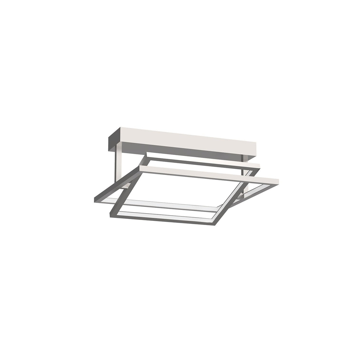 Kuzco SF16316-BN MONDRIAN 16" SEMI FLUSH BRUSHED NICKEL 47W 120VAC WITH LED DRIVER 3000K 90CRI